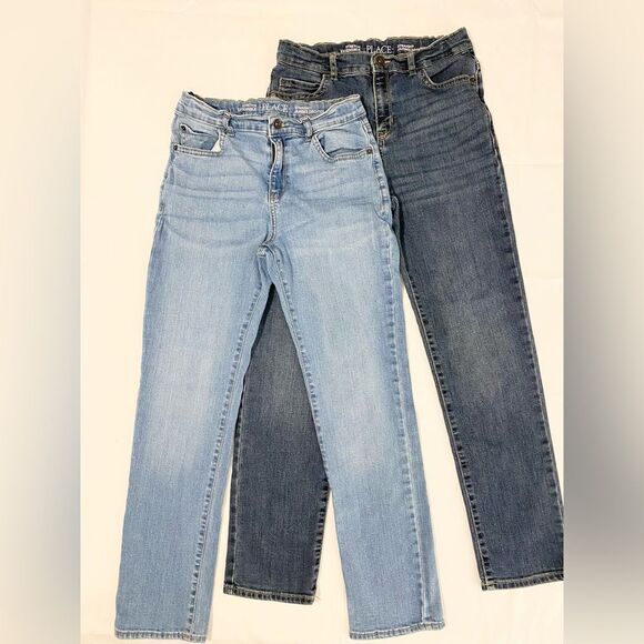 The Children’s Place adjustable waist boys jeans straight leg size 14. Lot of 2. - Picture 1 of 12